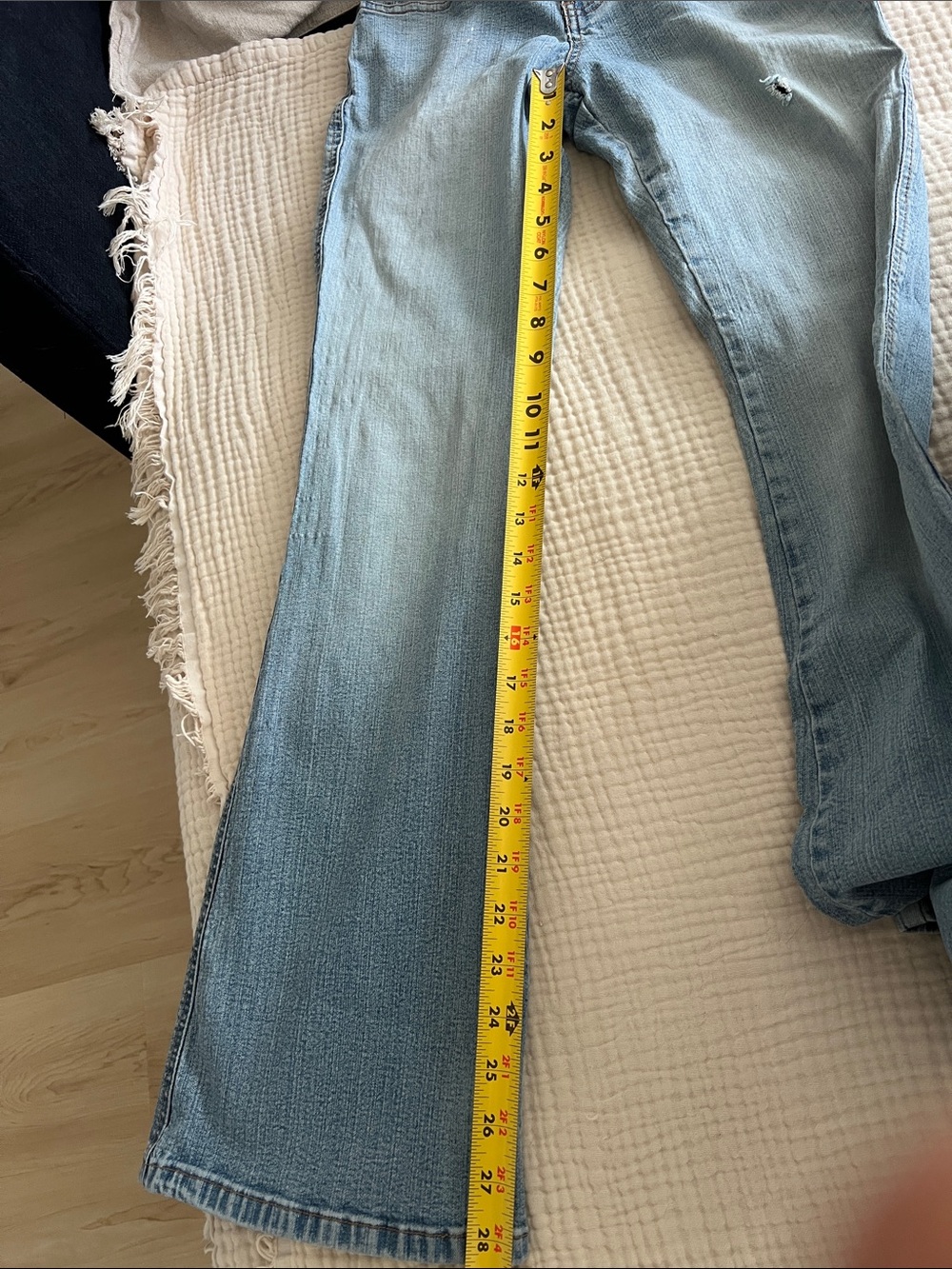 Y2K Light Blue Button-Fly low rise Tilt Jeans - Picture 8 of 12
